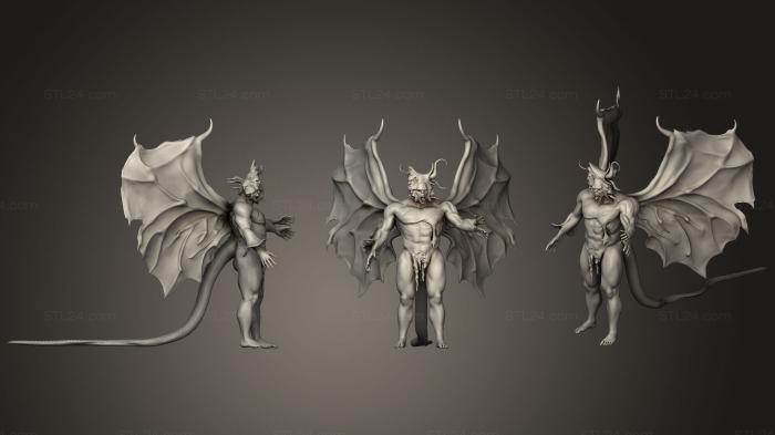 Статуэтки герои, монстры и демоны (Статуя Бестии, STKM_0682) 3D модель для ЧПУ станка